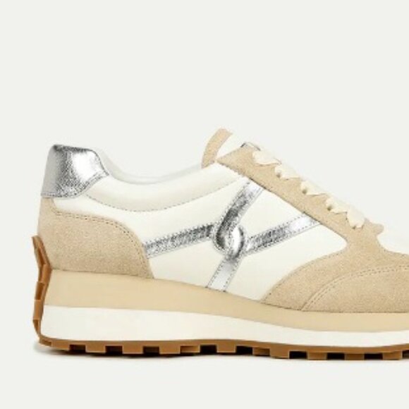 Veronica Beard *like new* Valentia Sneaker Coconut and Silver - Picture 3 of 8